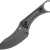Kansept Niko Fixed Blade - Black Micarta D2