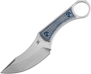 Kansept Niko Fixed Blade - Blue Micarta D2