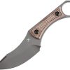 Kansept Niko Fixed Blade - Brown Micarta D2