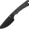 Kansept Flank Fixed Blade - Carbon Fiber Shredded