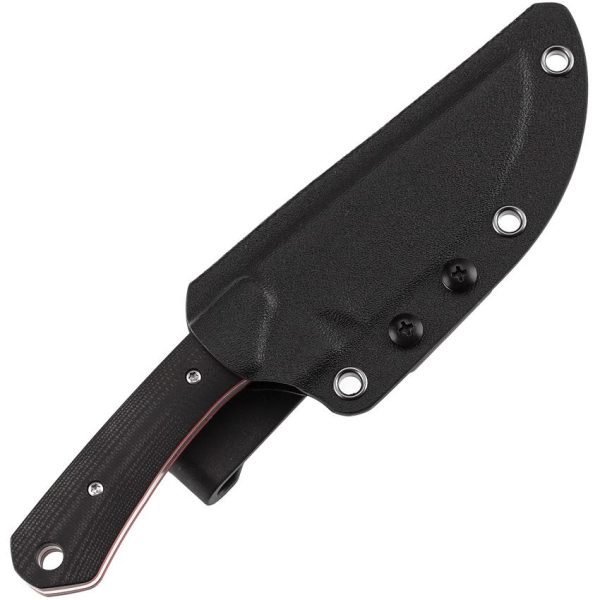 Kansept Flank Fixed Blade - Black/Red G10