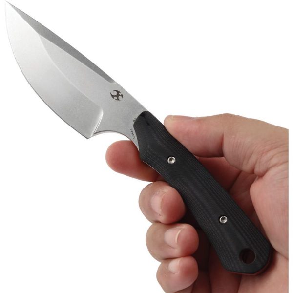 Kansept Flank Fixed Blade - Black/Red G10