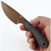 Kansept Flank Fixed Blade - Black Micarta