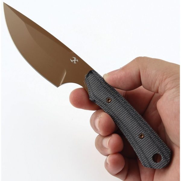 Kansept Flank Fixed Blade - Black Micarta