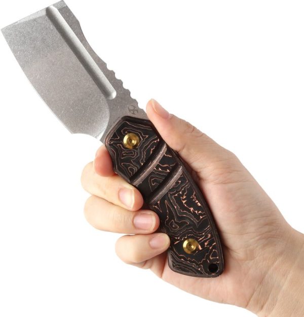 Kansept Korvid S Fixed Blade - Copper Carbon Fiber