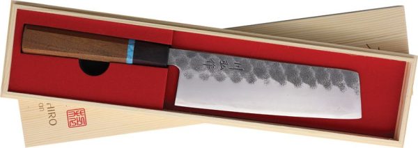 Ketuo Kawahiro Cleaver 7.13" VG-10 Fixed Blade Black Oxide