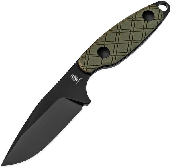 Kizer Cutlery Muskrat Green Fixed Blade - D2