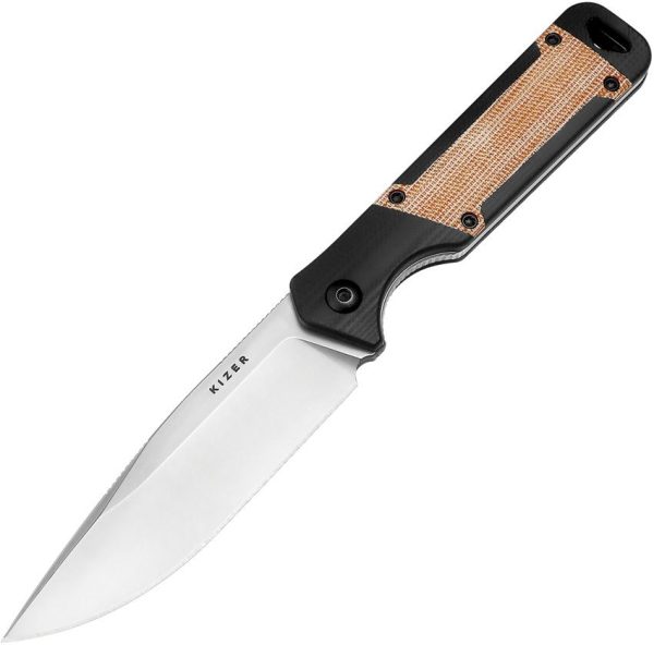 Kizer Cutlery Militaw Fixed Blade - Natural Micarta