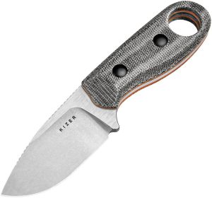 Kizer Cutlery Beaver Fixed Blade - Canvas Micarta