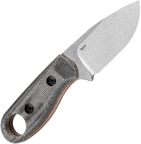 Kizer Cutlery Beaver Fixed Blade - Canvas Micarta