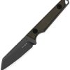 Kizer Phasmids Fixed Blade Sheepsfoot - Brown Richlite