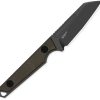 Kizer Phasmids Fixed Blade Sheepsfoot - Brown Richlite