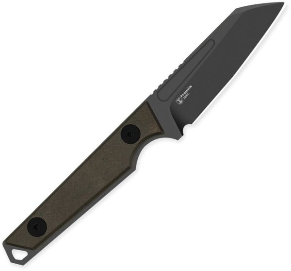 Kizer Phasmids Fixed Blade Sheepsfoot - Brown Richlite