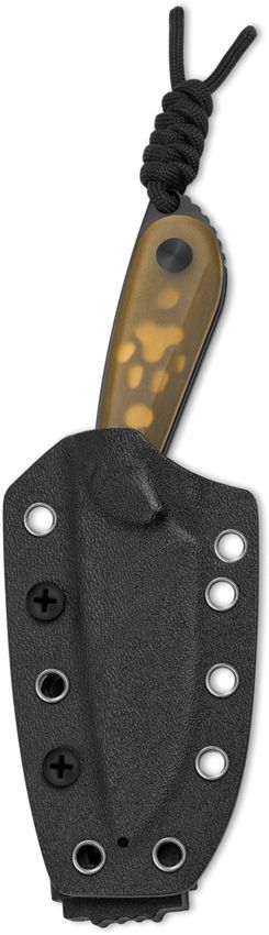 Kizer Buddy Fixed Blade Drop Point - Amber PEI