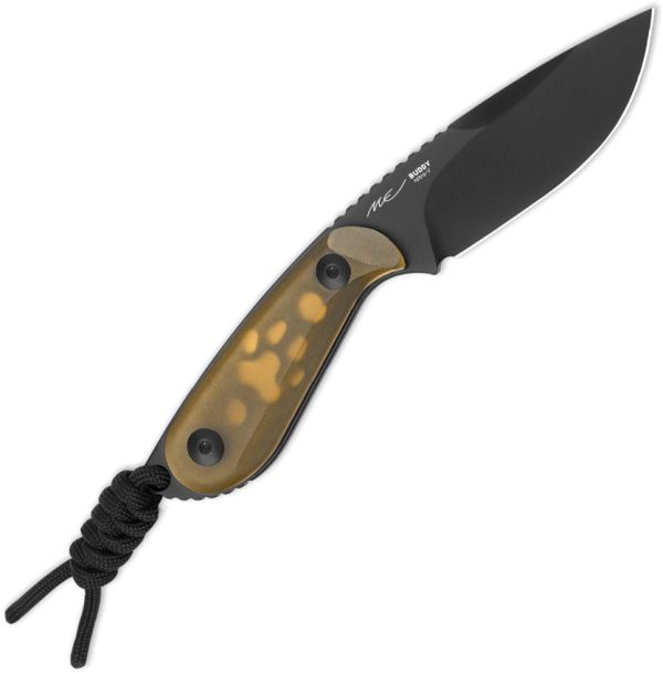 Kizer Buddy Fixed Blade Drop Point - Amber PEI