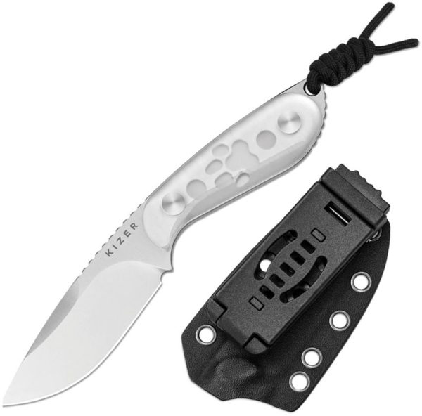 Kizer Buddy Fixed Blade Drop Point - Clear Acrylic