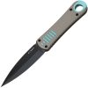 Kizer Hidden Agenda Fixed Blade - Dagger Gray Blue