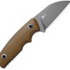 Kizer Snick Fixed Blade - Brown G10 Sheepsfoot