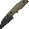 Kizer Snick Fixed Blade - Green G10 Sheepsfoot