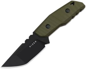 Kizer Quartz Fixed Blade - OD Green Tanto