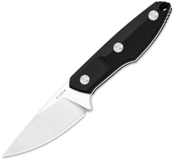 Kizer Splinter Fixed Blade - Black G10 Drop Point