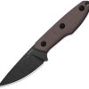 Kizer Splinter Fixed Blade - Brown Drop Point