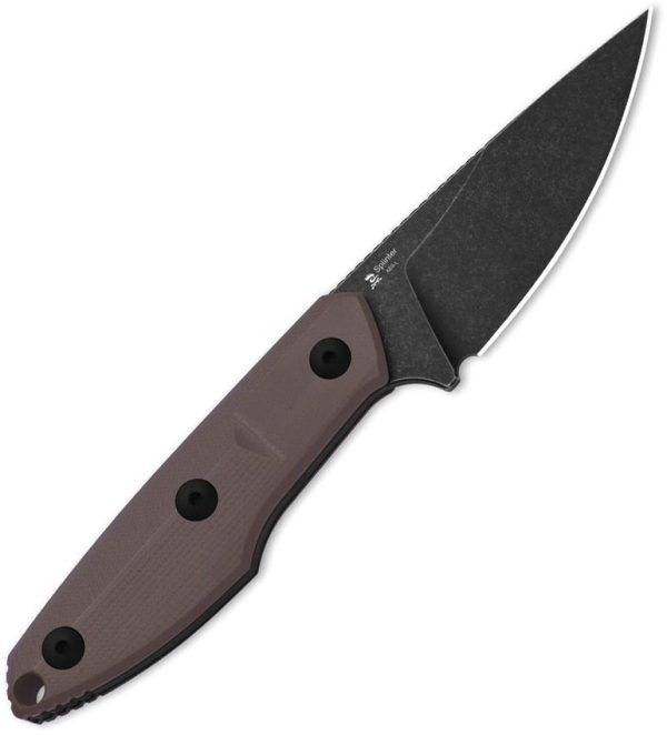 Kizer Splinter Fixed Blade - Brown Drop Point