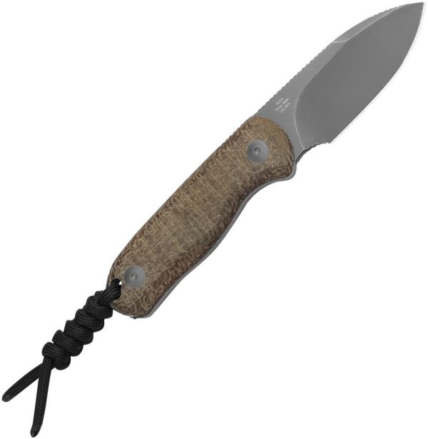 Kizer Drop Bear Fixed Blade - Brown Micarta 2.63 inch