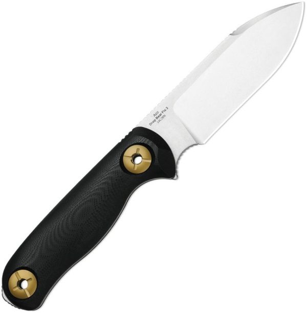 Kizer Cutlery Drop Bear Fixed Blade - Black G10 14C28N