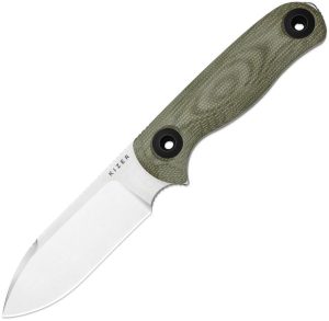 Kizer Cutlery Drop Bear Fixed Blade - Green Micarta