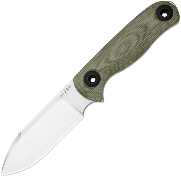 Kizer Cutlery Drop Bear Fixed Blade - Green Micarta