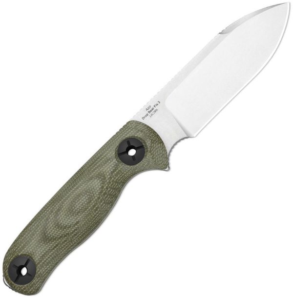 Kizer Cutlery Drop Bear Fixed Blade - Green Micarta