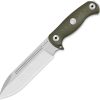 Kizer Cutlery Drop Bear 7 Fixed Blade - Green Canvas Micarta