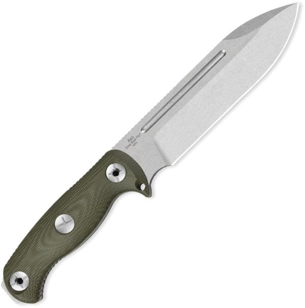 Kizer Cutlery Drop Bear 7 Fixed Blade - Green Canvas Micarta