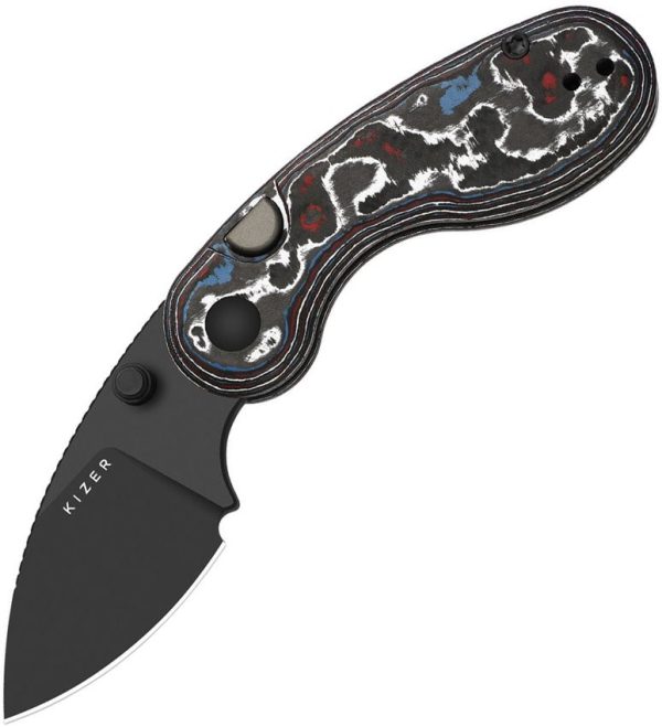 Kizer Microbe Button Linerlock Carbon Fiber