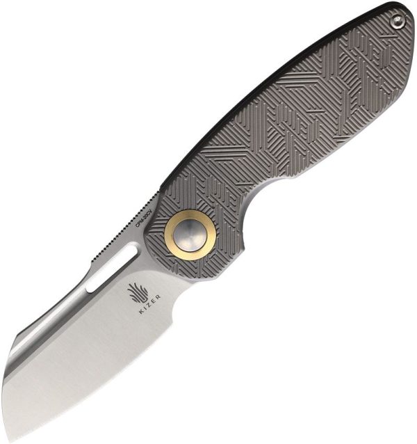 Kizer October Framelock - Gray Titanium CPM-20CV