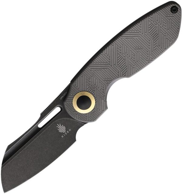 Kizer October Framelock CPM-20CV Titanium - 3 inch