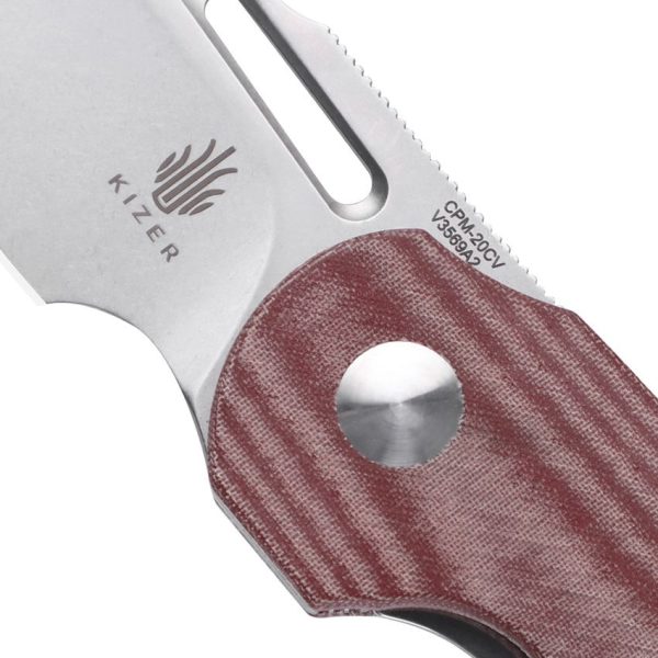 Kizer October Framelock CPM-20CV Titanium - 3 inch
