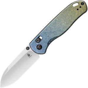 Kizer Drop Bear Clutch Lock LC200N Blue Gold Titanium