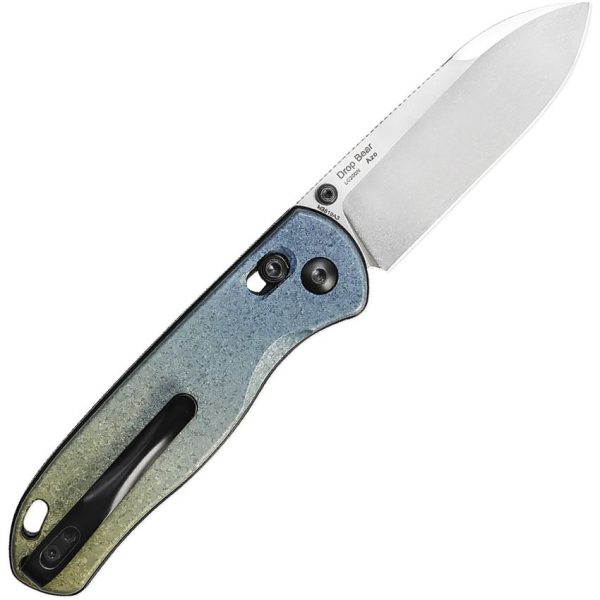 Kizer Drop Bear Clutch Lock LC200N Blue Gold Titanium
