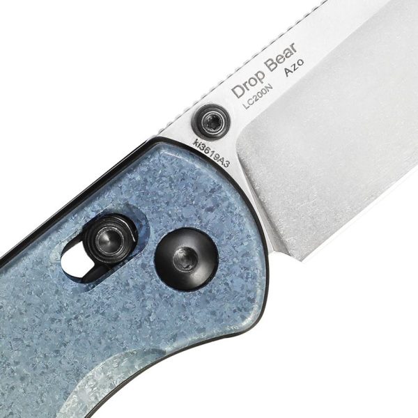 Kizer Drop Bear Clutch Lock LC200N Blue Gold Titanium