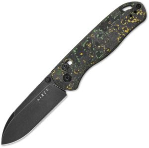 Kizer Drop Bear Clutch Lock CF - S45VN Stonewash