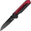 Kizer Hyper Button Lock Blk/Red - S35VN