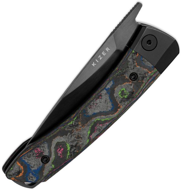 Kizer Mini Momo Linerlock S35VN Drop Point - Camo CF