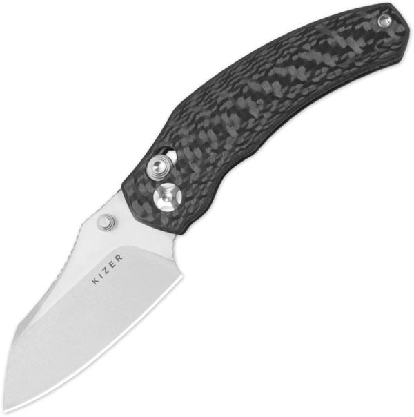 Kizer Mini Bulldog Clutch Lock S45VN Carbon Fiber