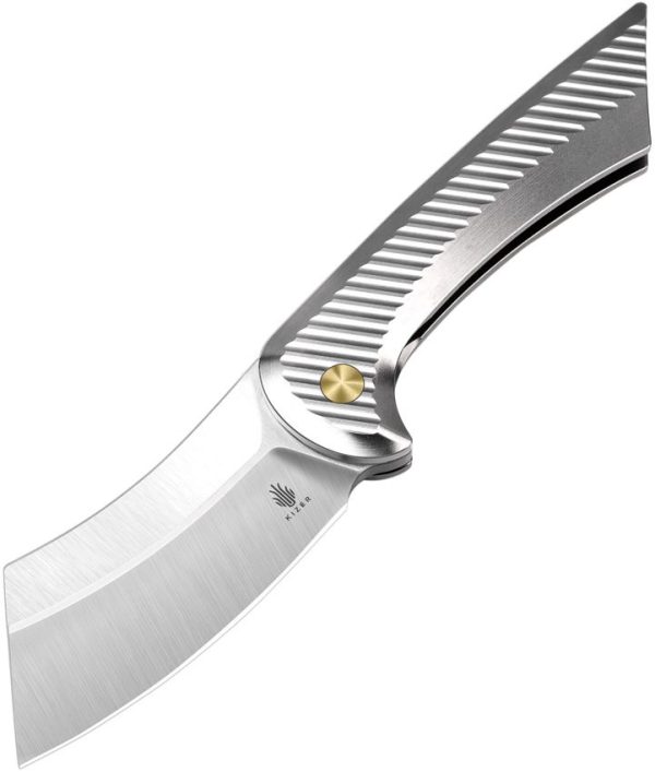 Kizer Cutlery Dawn Framelock Silver Titanium CPM S35VN