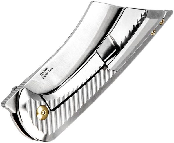 Kizer Cutlery Dawn Framelock Silver Titanium CPM S35VN