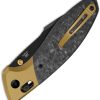 Kizer Cutlery Staffi Clutch Lock CF Gold Titanium S45VN