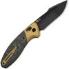 Kizer Cutlery Staffi Clutch Lock CF Gold Titanium S45VN