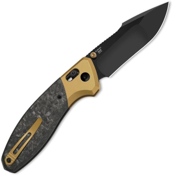 Kizer Cutlery Staffi Clutch Lock CF Gold Titanium S45VN